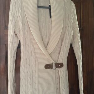 Ralph Lauren Cream Cable Knit Cardigan